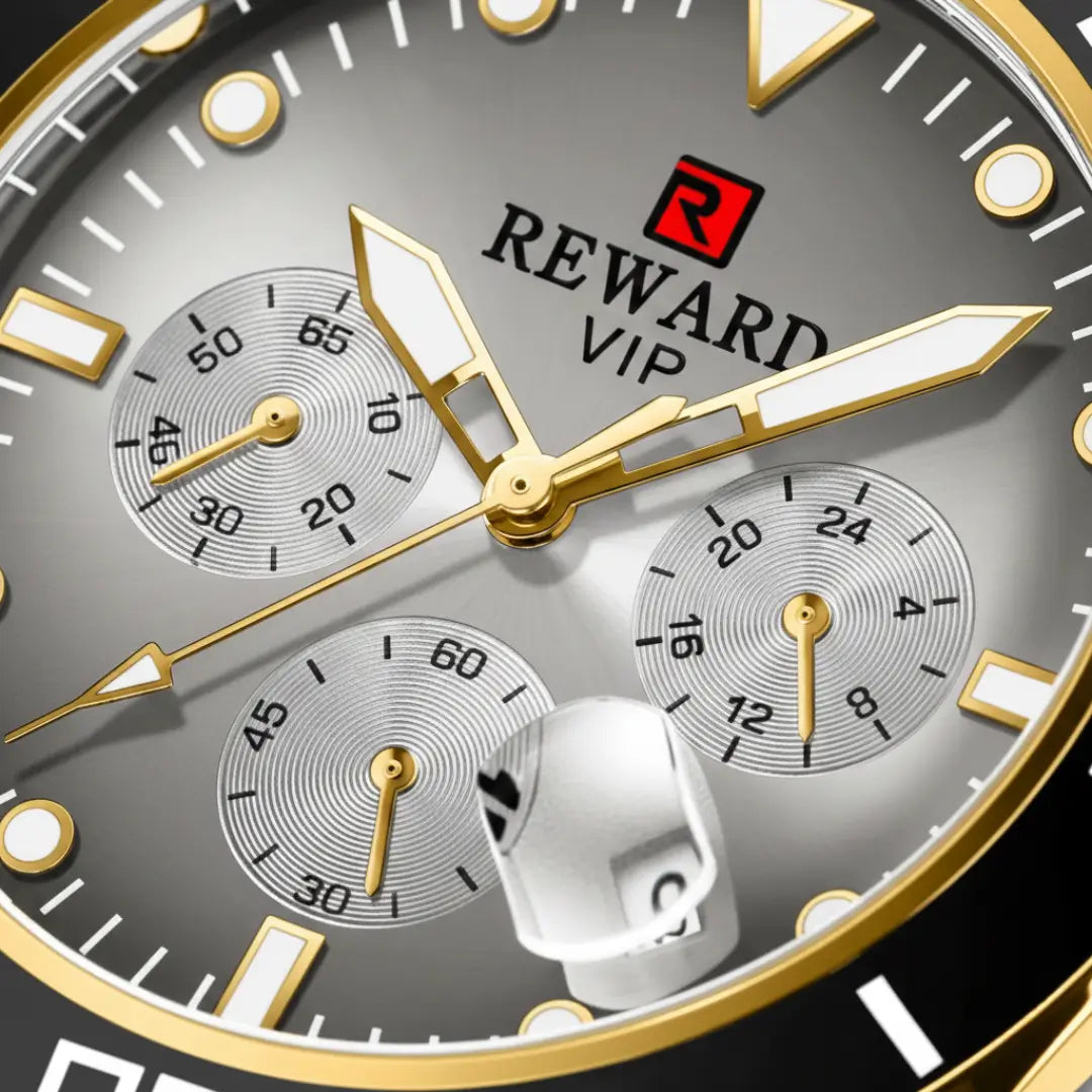 Mostrador do relógio casual masculino bicolor Atlas