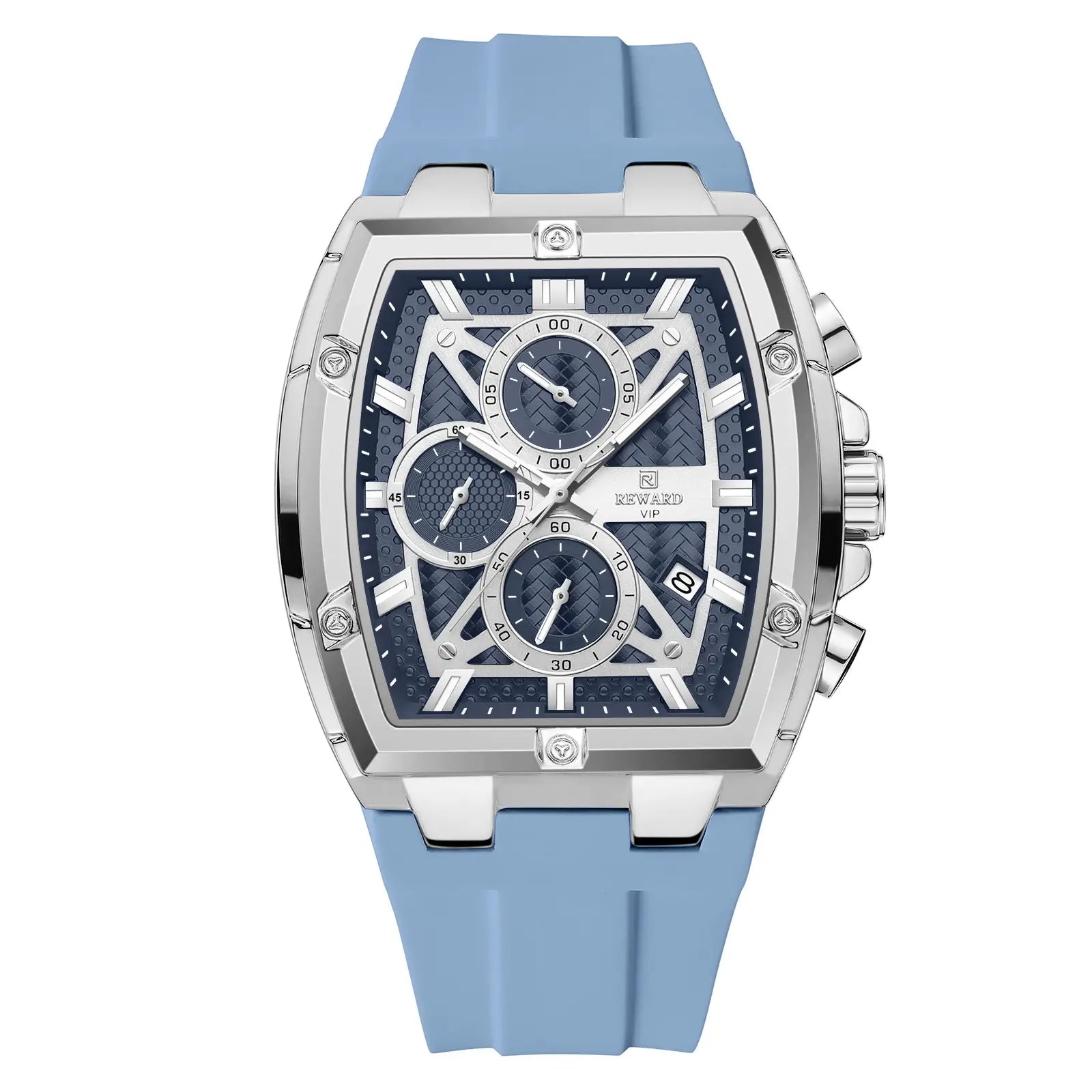 Relógio esportivo masculino azul Reward VIP GrandMaster visto de frente