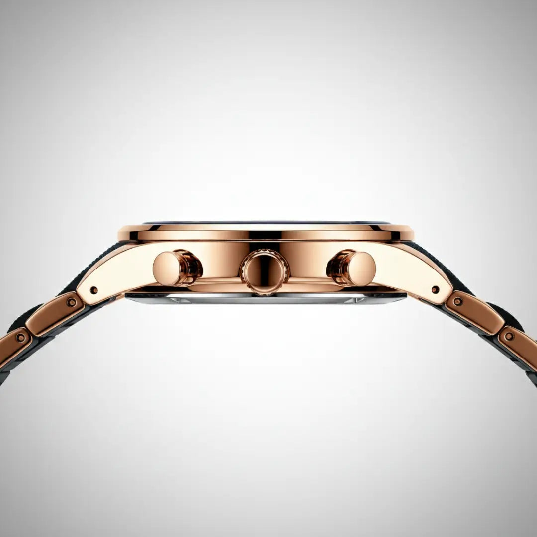 Relógio Esportivo Masculino Cronos Gold Blue 45 mm