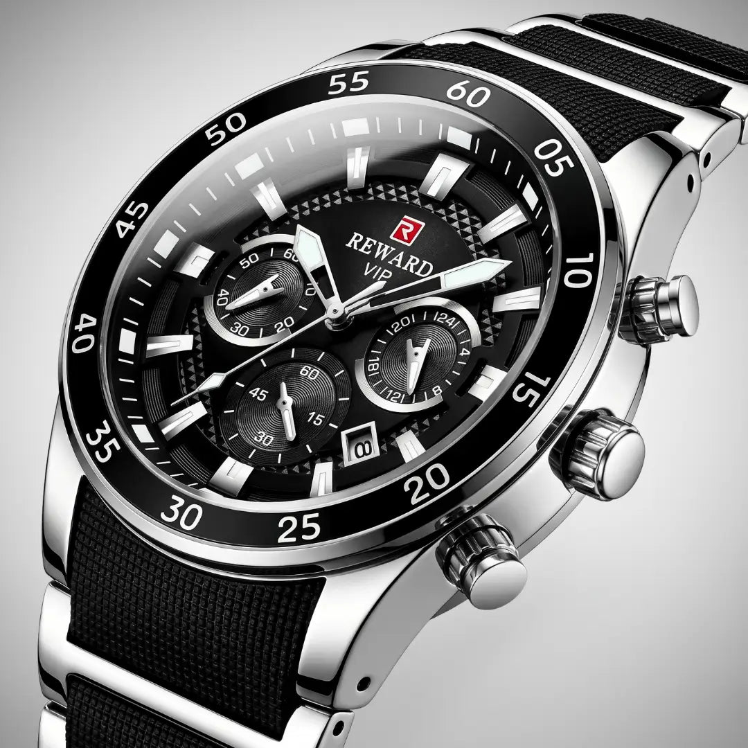 Relógio Esportivo Masculino Cronos Silver 45mm