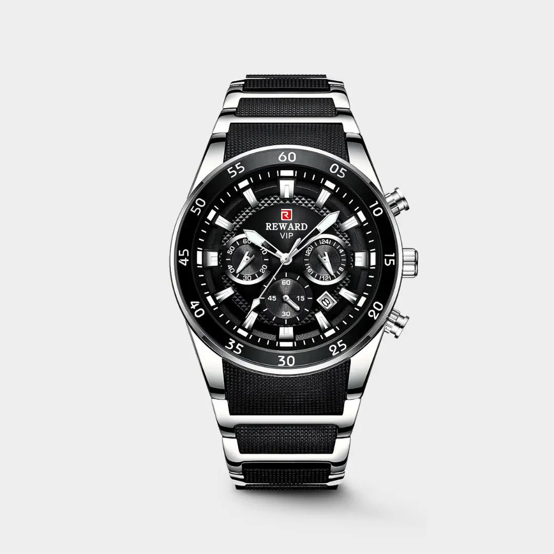 Relógio Esportivo Masculino Cronos Silver 45mm