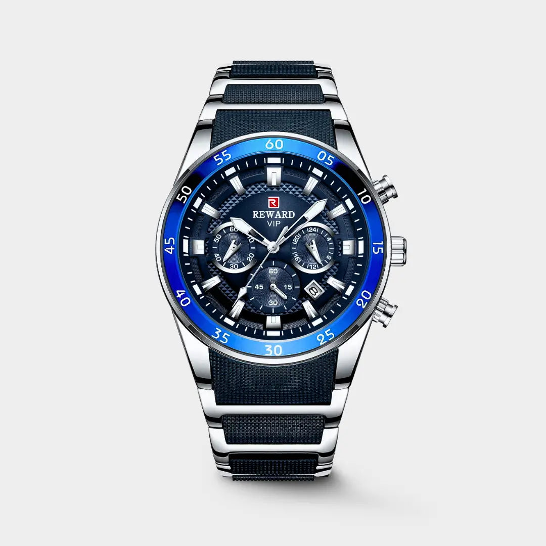 Relógio Esportivo Masculino Reward VIP Cronos Blue 45mm