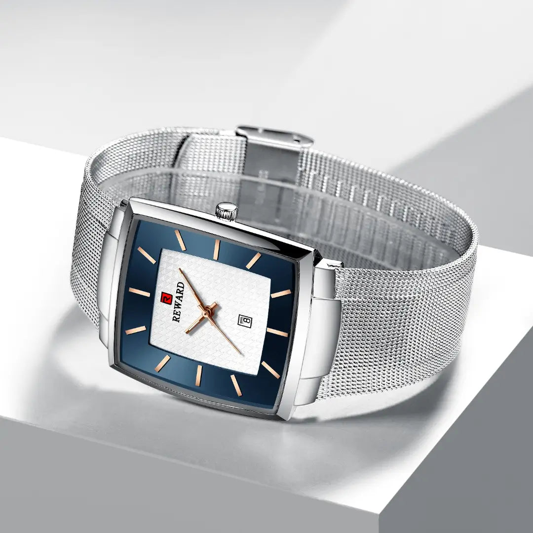 Relógio masculino prata com estilo minimalista Reward VIP Monaco Date