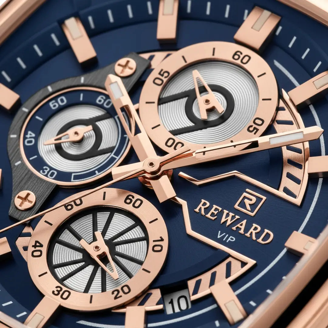 Relógio quadrado masculino com design esportivo monaco 44mm visto do mostrador