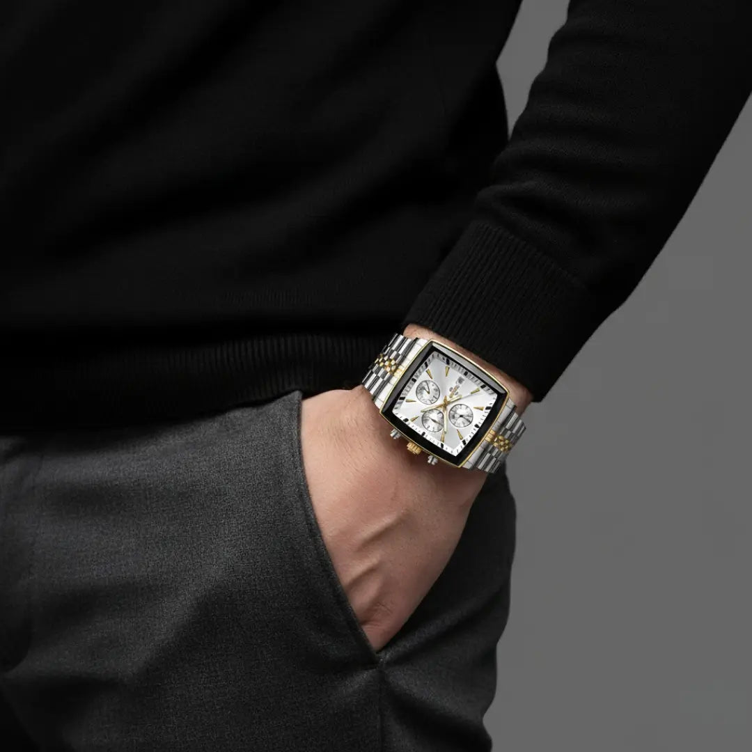 Relógio Quadrado Masculino Monaco Chronograph 40 mm