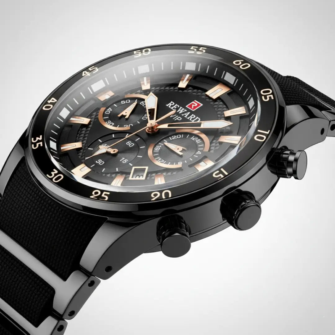 Relógio Esportivo Masculino Cronos Black 45 mm