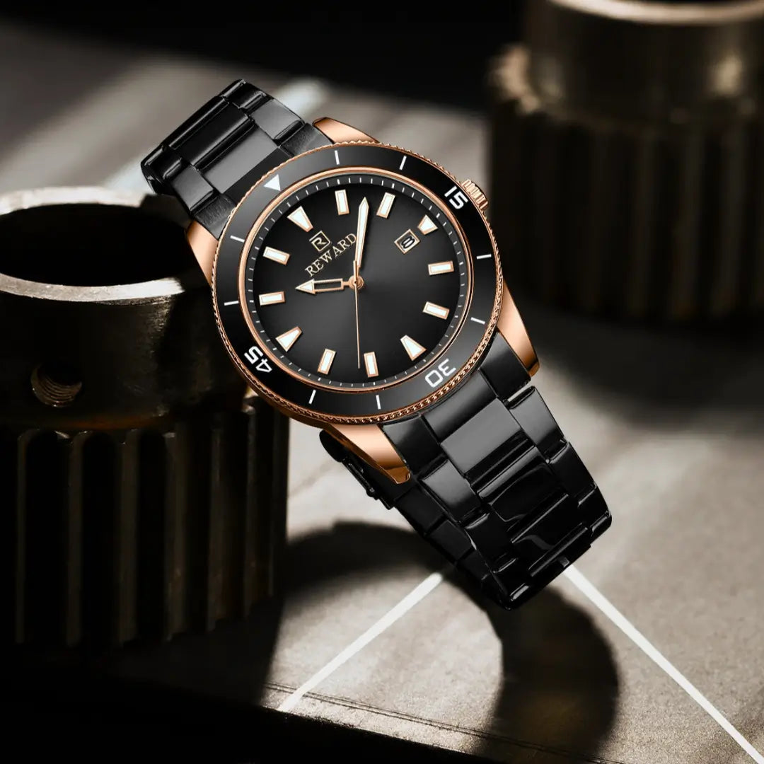 Mostrador e calendário reward vip heritage ouro negro