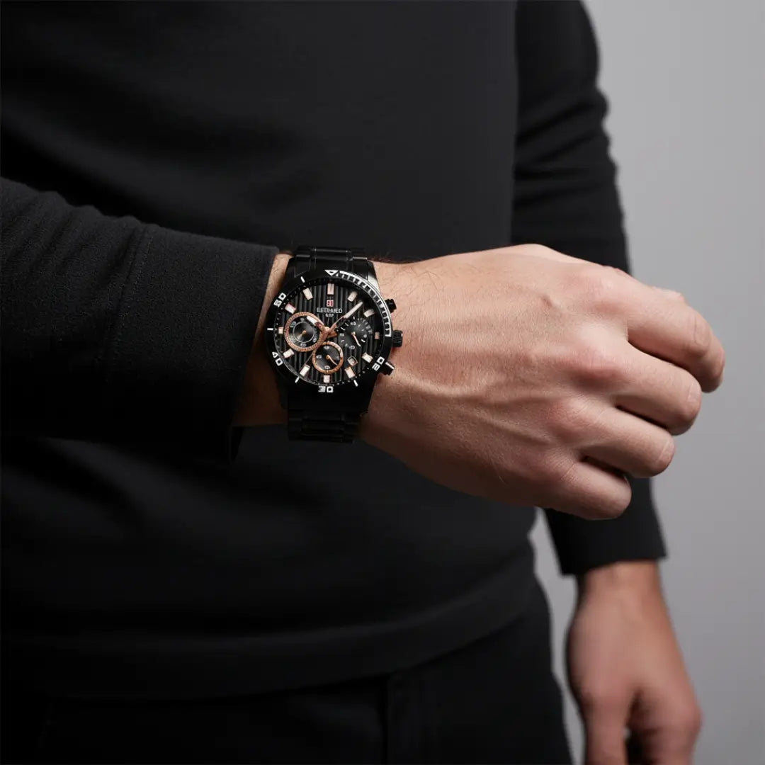 Relógio Casual Masculino Preto Aurion 44 mm