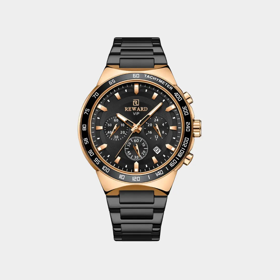 Relógio Casual Masculino Preto Reward VIP Magnus 45mm