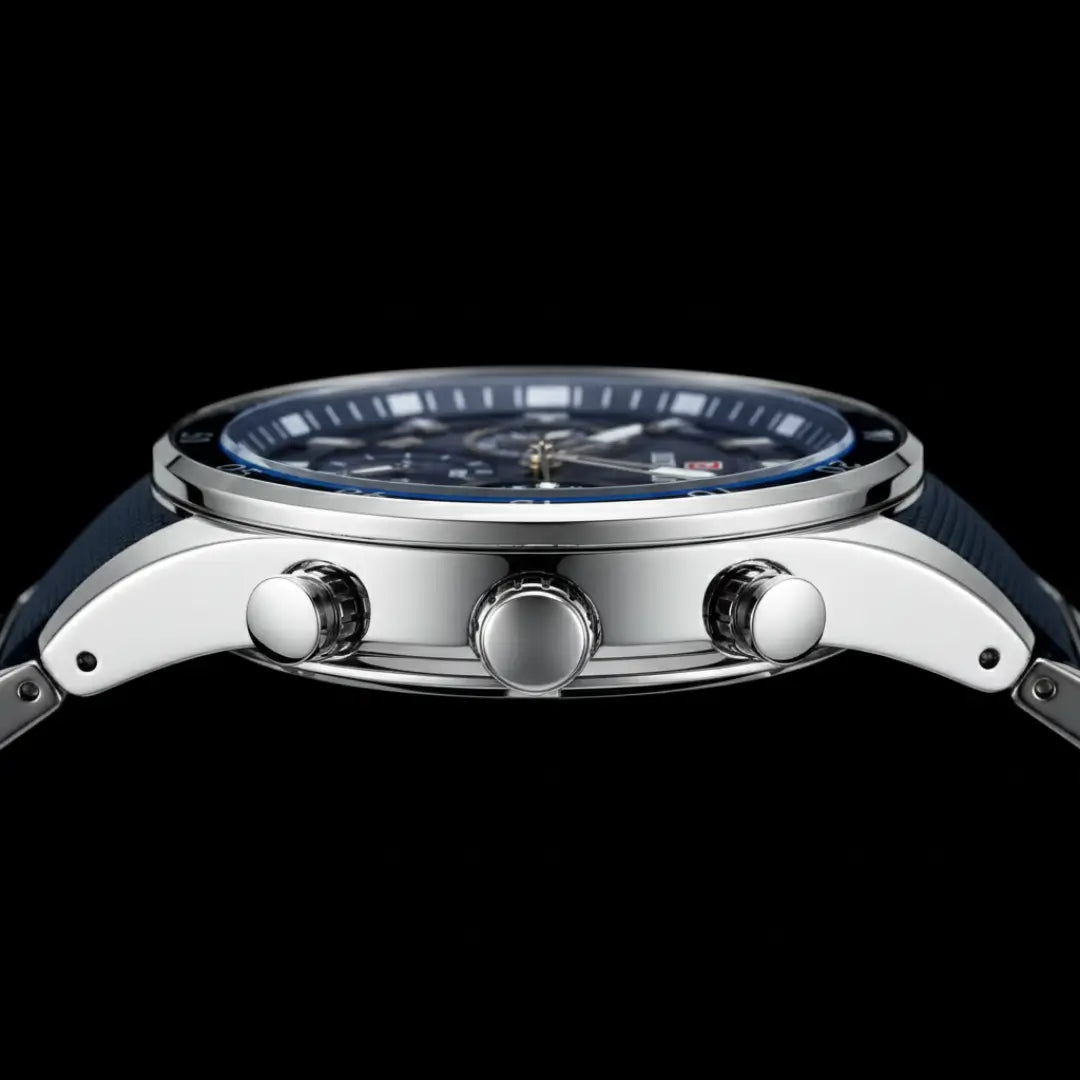 Relógio Esportivo Masculino Cronos Blue 45 mm