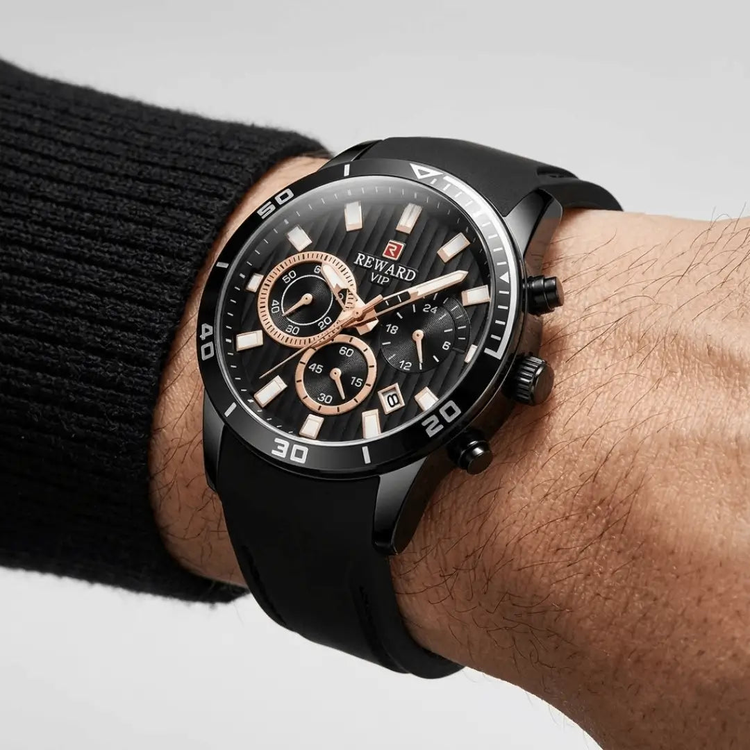Relógio Esportivo Masculino Preto Aurion Sport 44mm