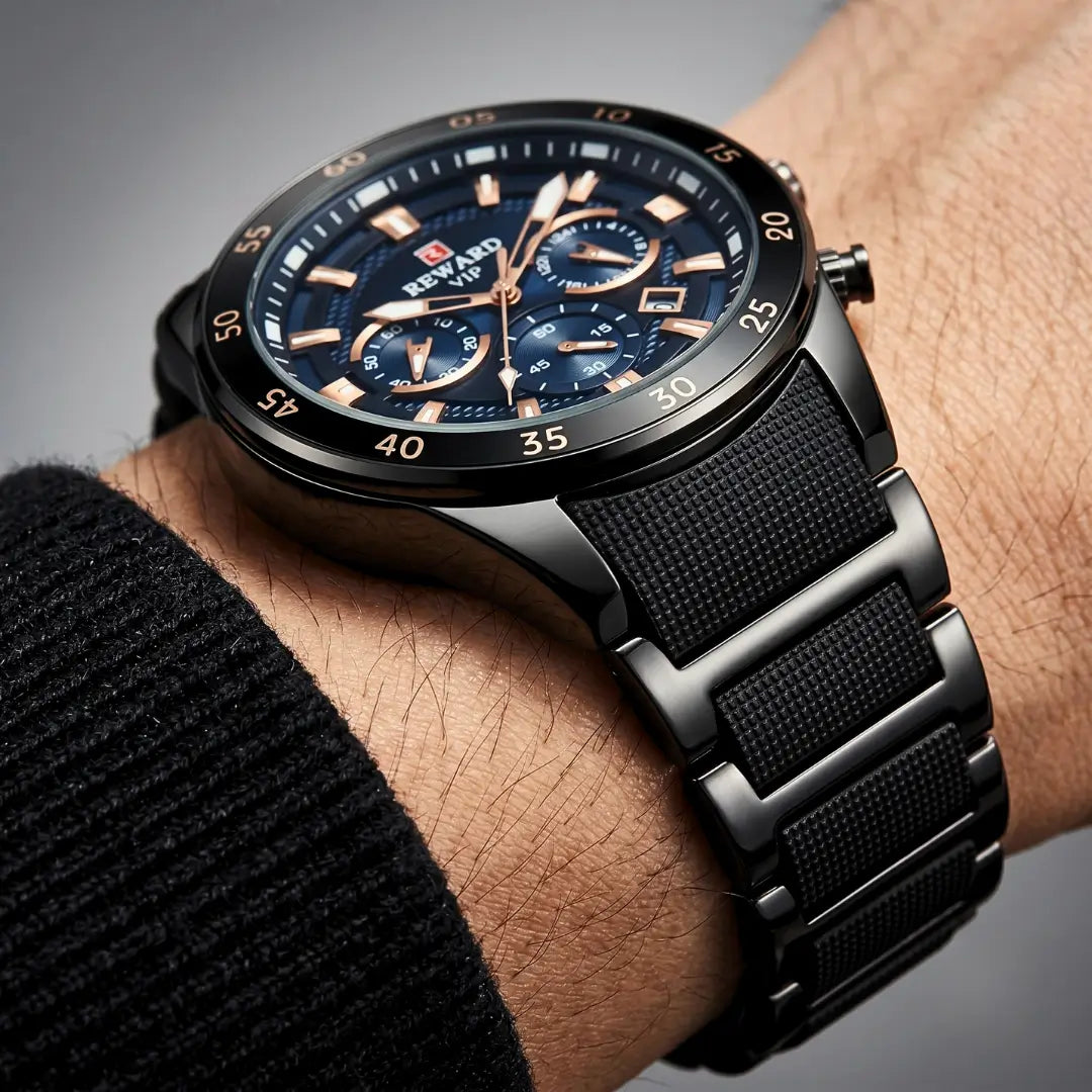 Relógio Esportivo Masculino Cronos Black 45mm