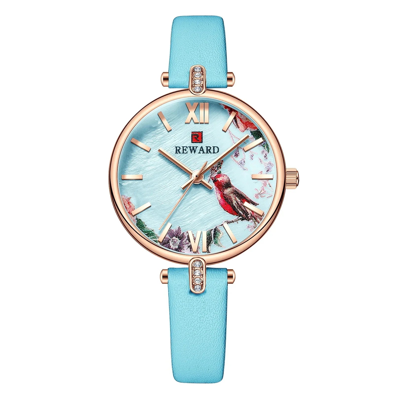 Relógio Feminino azul Reward VIP Turquoise com movimento quartzo Seiko