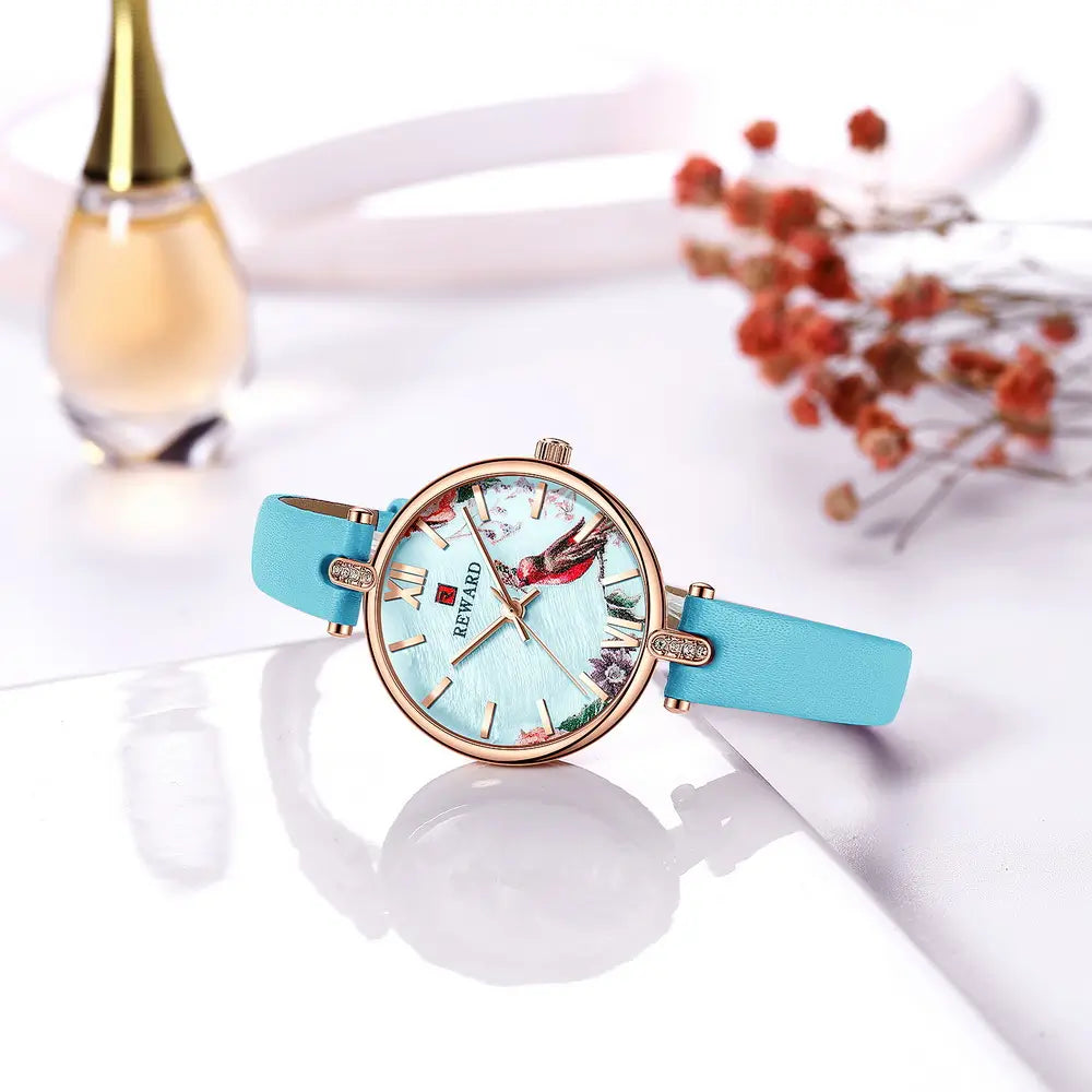 Relógio masculino azul Reward VIP Turquoise com movimento quartzo seiko