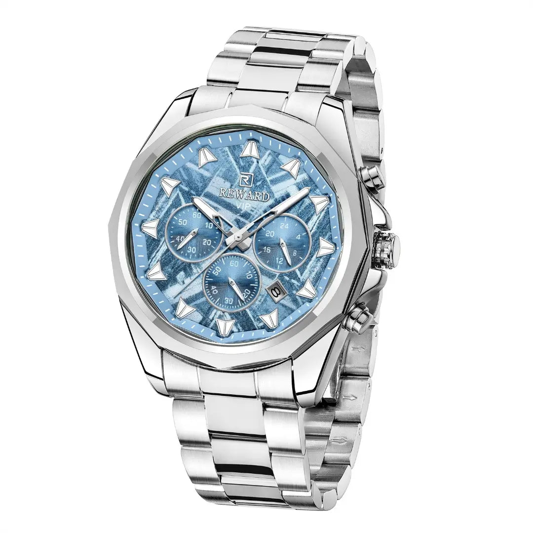Relógio masculino Azul com movimento quartzo - Reward VIP Vanguard