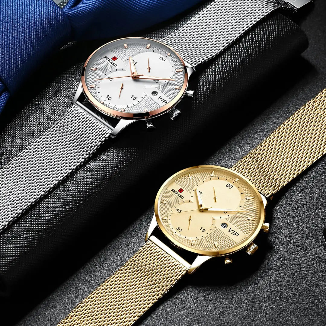 Relógio masculino Reward VIP Linéar com Design minimalista e movimento quartzo