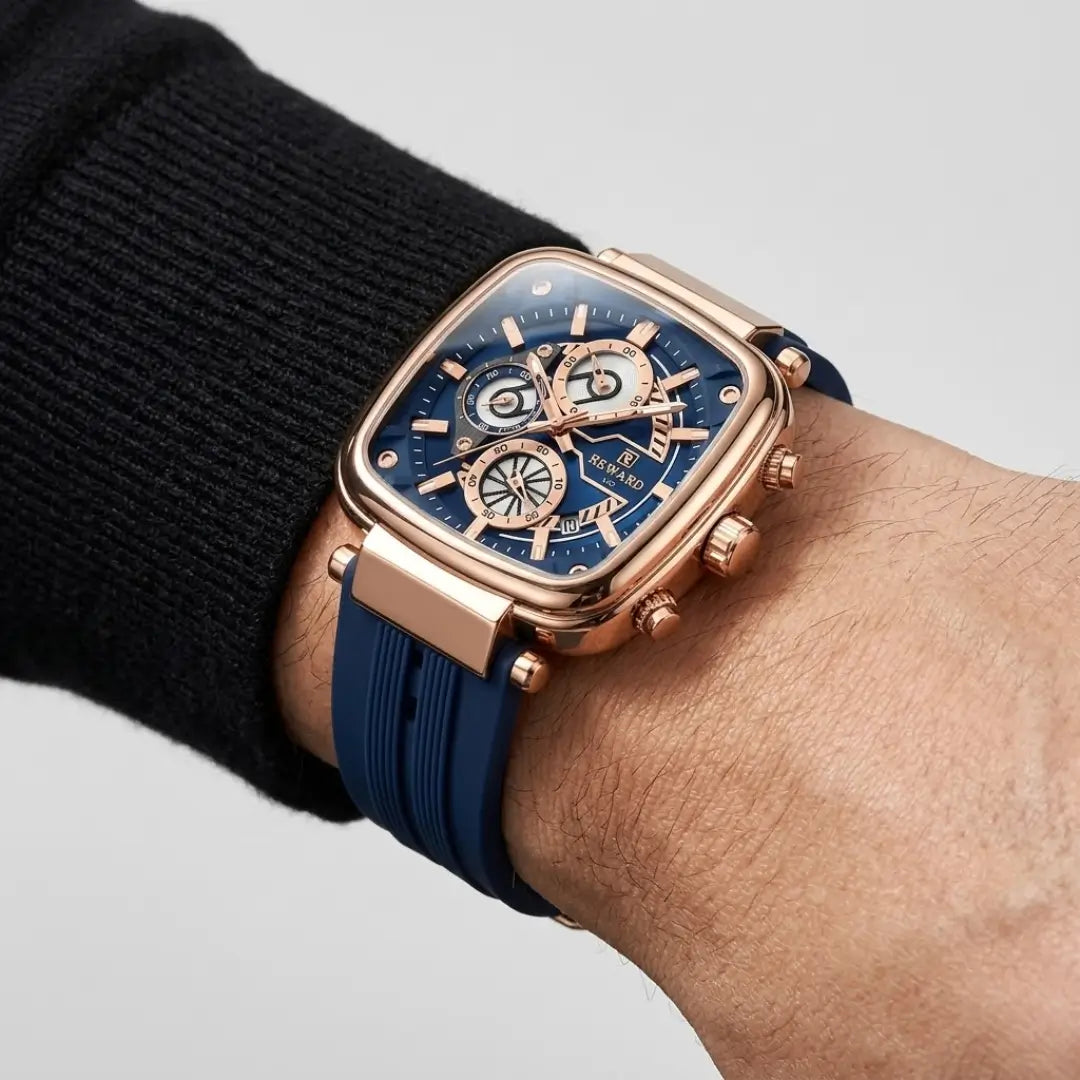 Relógio Masculino Esportivo Azul Monaco Sport 44mm