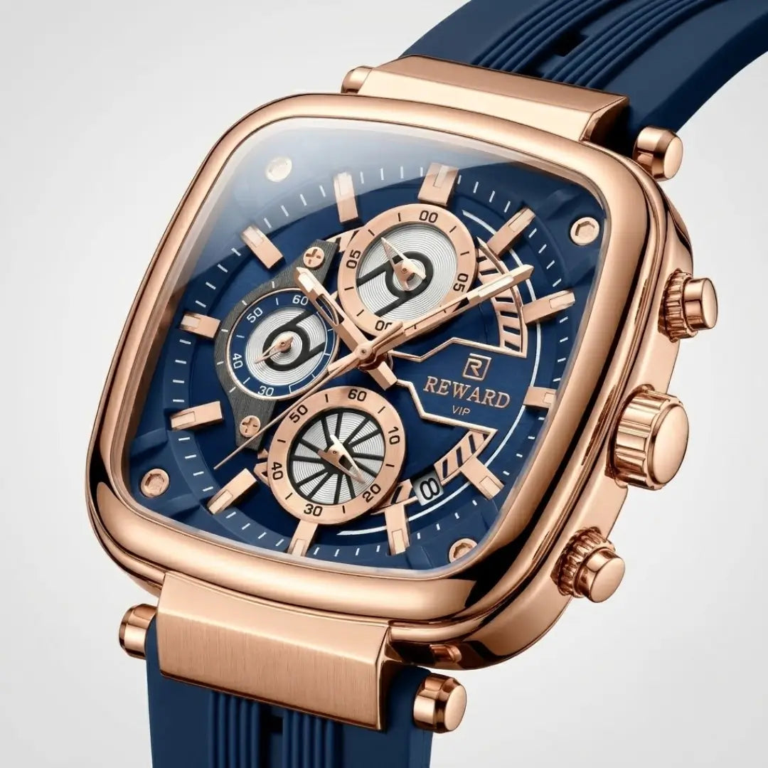 Relógio Masculino Esportivo Azul Monaco Sport 44mm