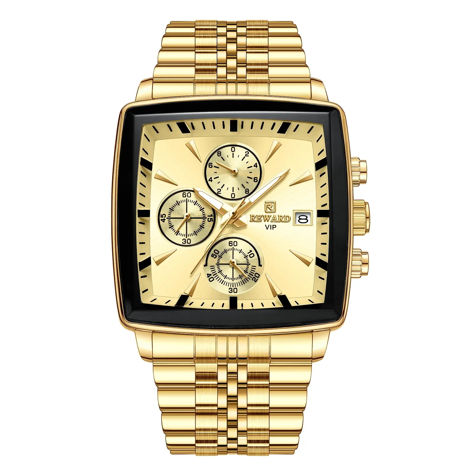 Relógio Masculino Dourado Monaco Chronograph