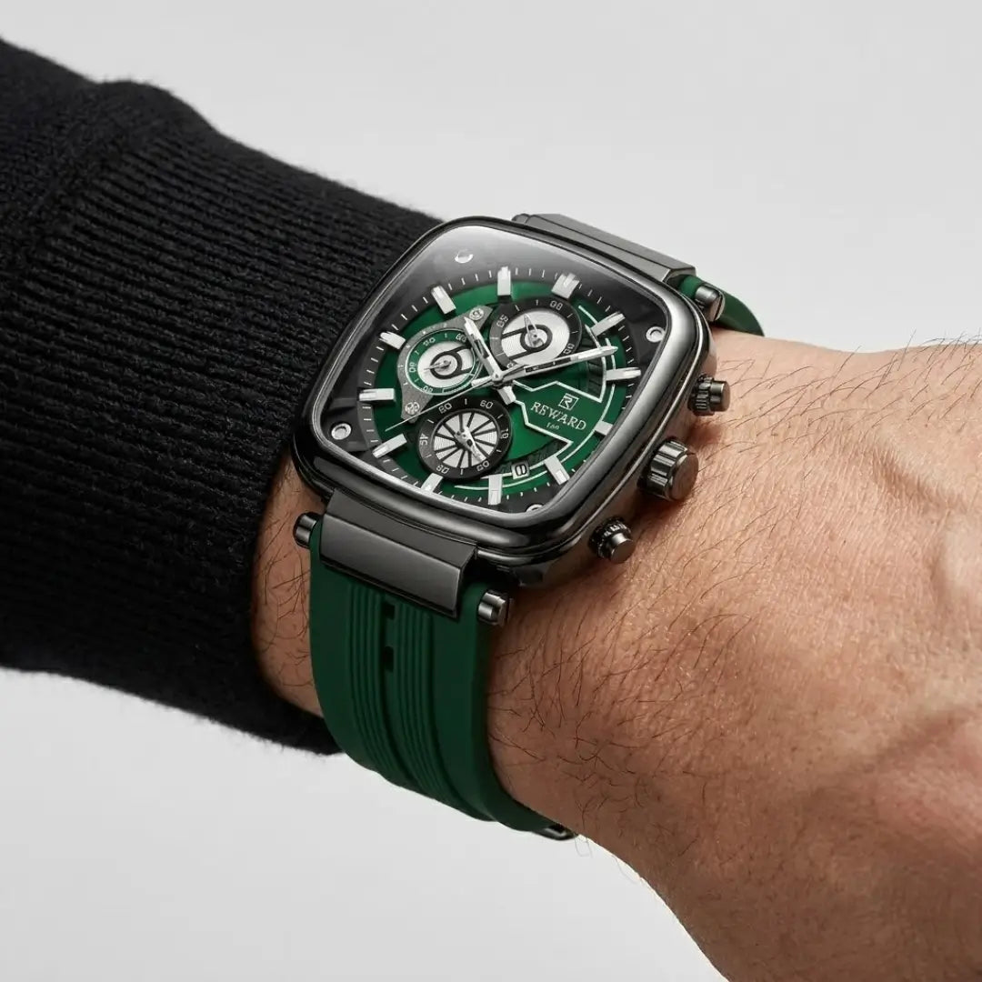 Relógio Masculino Esportivo Verde Monaco Sport 44mm