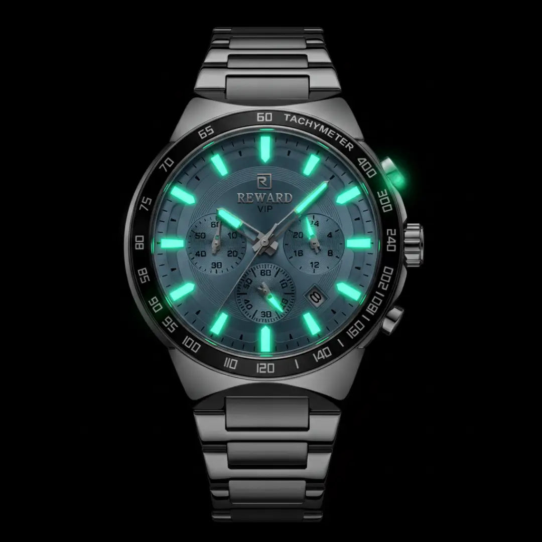 Relógio Casual Masculino Azul Reward VIP Magnus 45 mm
