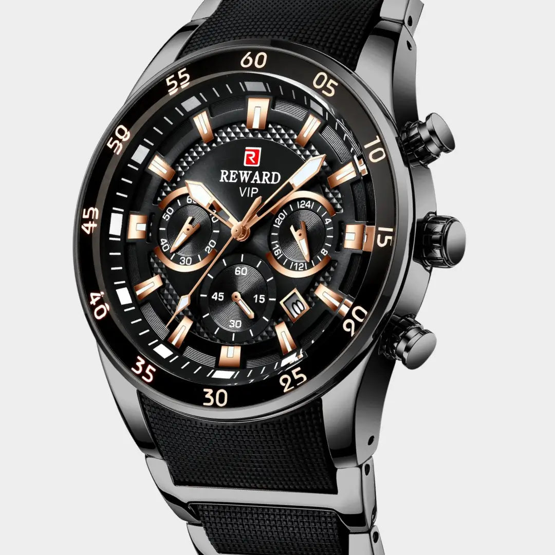 Relógio Esportivo Masculino Cronos Black 45 mm