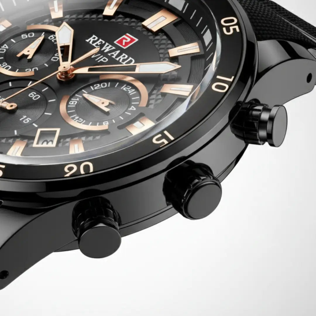 Relógio Esportivo Masculino Cronos Black 45 mm